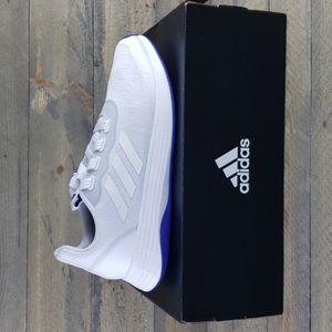 adidas QT Racer Sport Women's Running Shoe Cloud White Semi Night Flash Sz 8